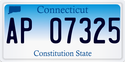 CT license plate AP07325