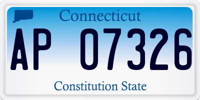 CT license plate AP07326
