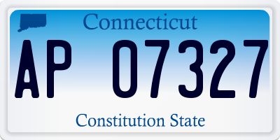 CT license plate AP07327