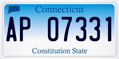 CT license plate AP07331
