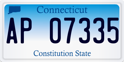 CT license plate AP07335
