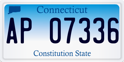 CT license plate AP07336