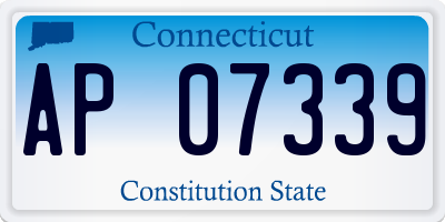 CT license plate AP07339