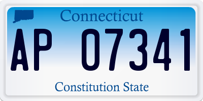 CT license plate AP07341