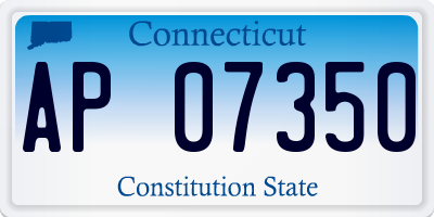 CT license plate AP07350