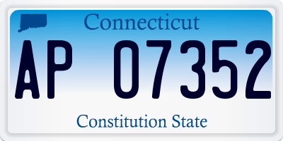 CT license plate AP07352