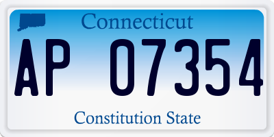 CT license plate AP07354