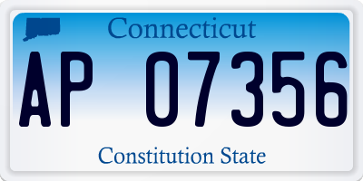 CT license plate AP07356