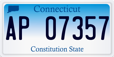 CT license plate AP07357