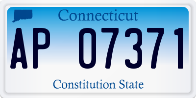 CT license plate AP07371
