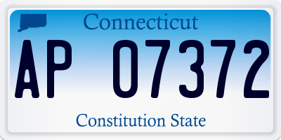 CT license plate AP07372