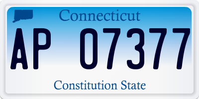 CT license plate AP07377