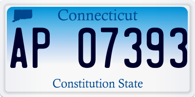 CT license plate AP07393