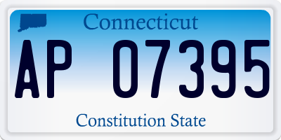 CT license plate AP07395