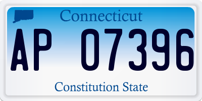 CT license plate AP07396