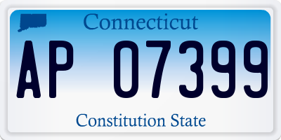 CT license plate AP07399