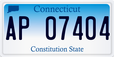 CT license plate AP07404