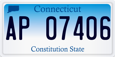 CT license plate AP07406