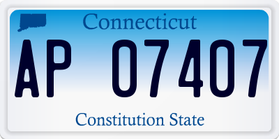 CT license plate AP07407