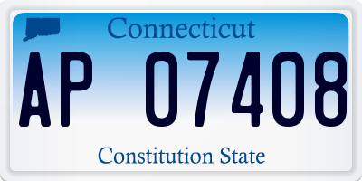 CT license plate AP07408