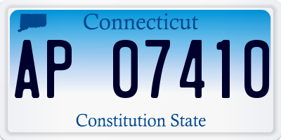 CT license plate AP07410