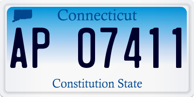 CT license plate AP07411