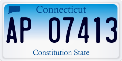 CT license plate AP07413