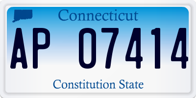 CT license plate AP07414