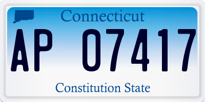 CT license plate AP07417