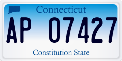 CT license plate AP07427