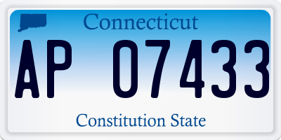 CT license plate AP07433