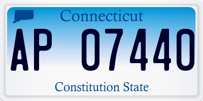 CT license plate AP07440