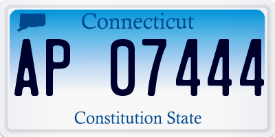 CT license plate AP07444