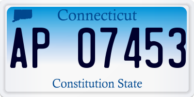 CT license plate AP07453