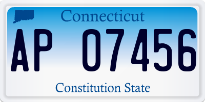 CT license plate AP07456