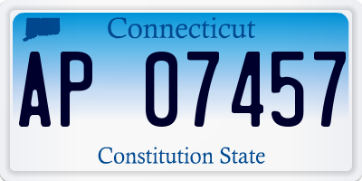 CT license plate AP07457