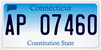 CT license plate AP07460