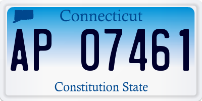 CT license plate AP07461