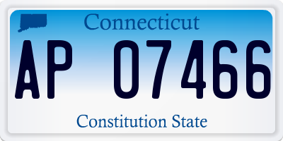 CT license plate AP07466