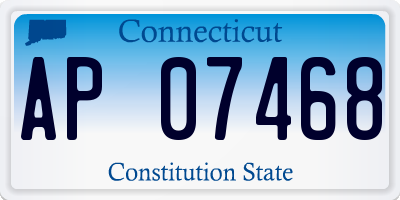 CT license plate AP07468