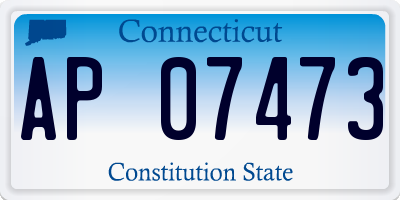 CT license plate AP07473