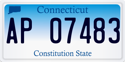 CT license plate AP07483