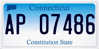 CT license plate AP07486