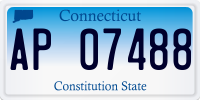 CT license plate AP07488