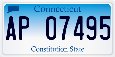 CT license plate AP07495