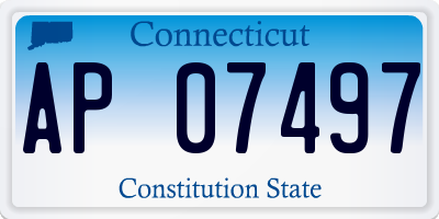 CT license plate AP07497