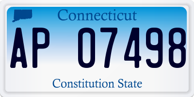 CT license plate AP07498