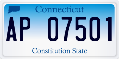CT license plate AP07501