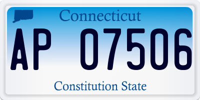 CT license plate AP07506