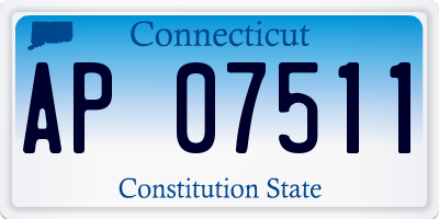 CT license plate AP07511